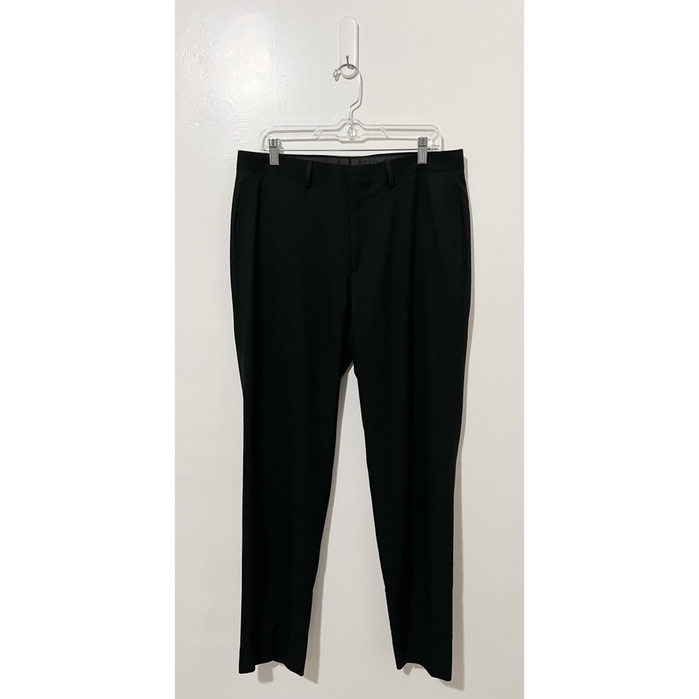 Marc New York Casselman Black Dress Pants 33W x 32L CASS2MBV0287 Mens Wool Blend